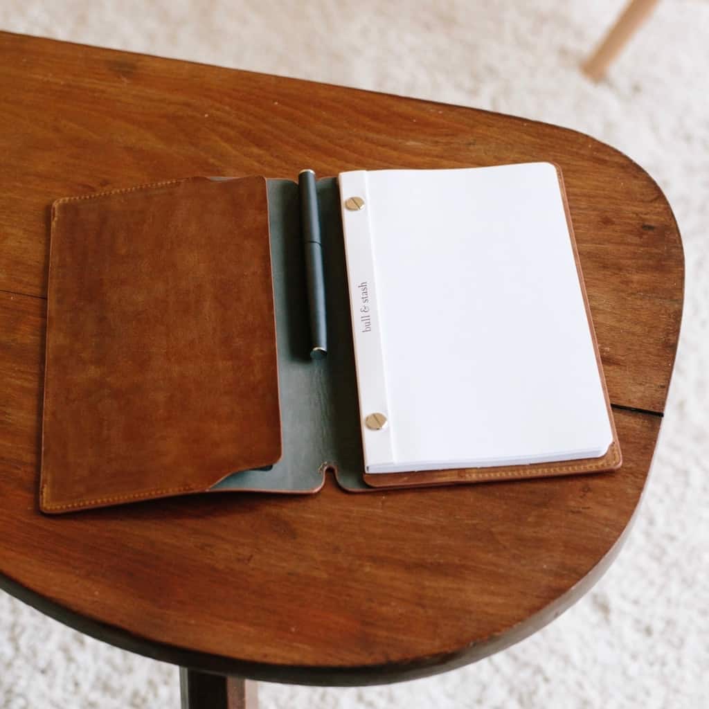 Bull and Stash Leather Notebook