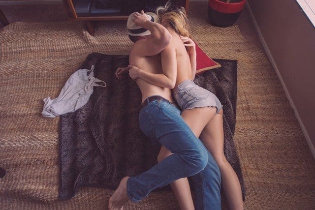 couple love bedroom kissing - Great Healthy Sex Tips For Men
