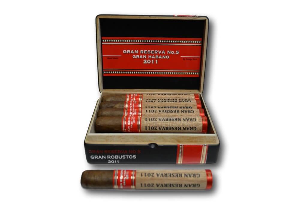 Gran Reserva open box and cigar 1024x683 - The Gran Habano Cigar by Guillermo and George Rico