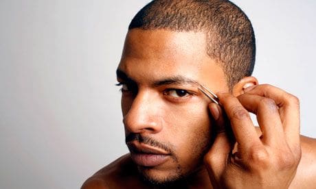 man plucking his eyebrows - Is Metrosexuality Affecting Your Healthy Lifestyle?