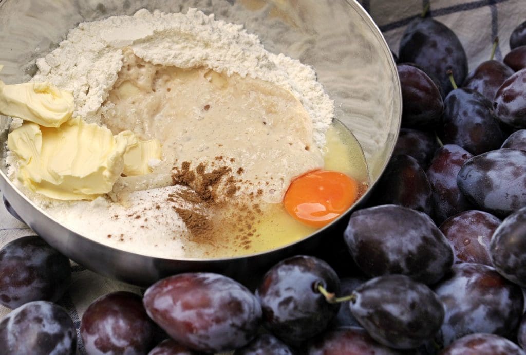 Ingredients 1024x691 - Facile Blueberry Sour Cream Coffee Cake Recipe