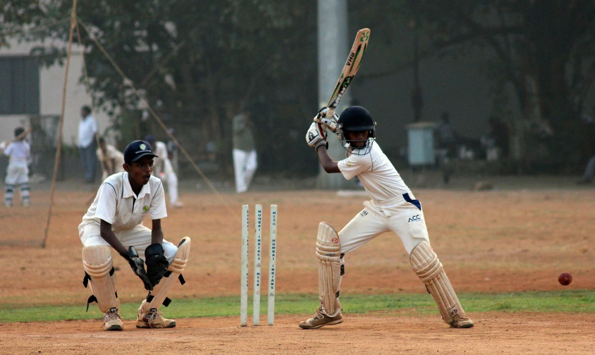Cricket player at bat