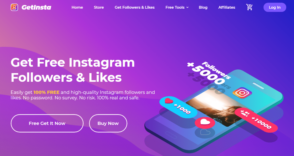 getinsta 1024x542 - How to Increase Instagram followers and likes with GetInsta