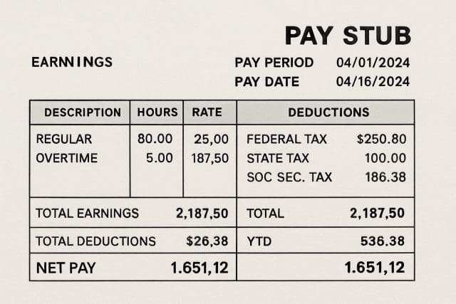 Pay Stub Pay Stub